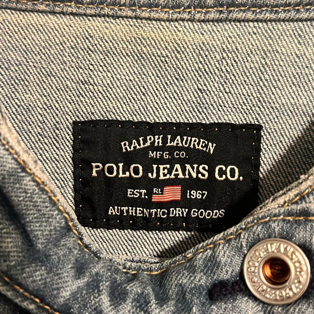 Ralph Lauren Women’s Jean Jacket Stretch Natalie Large - Picture 7 of 10